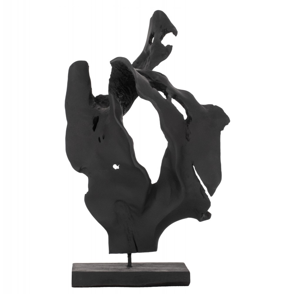 Επιτραπέζιο διακοσμητικό από μασιίφ σε μαύρο χρώμα 26x16x70