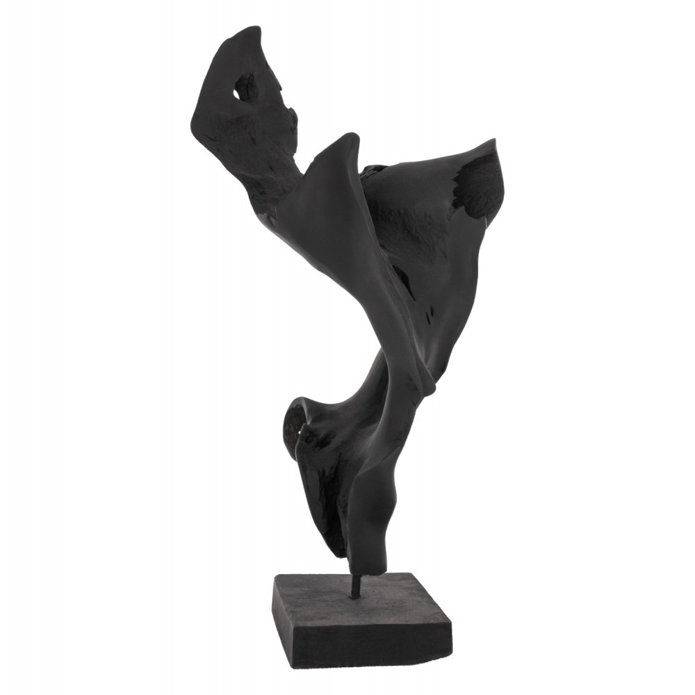 Επιτραπέζιο διακοσμητικό από μασιίφ σε μαύρο χρώμα 26x16x70