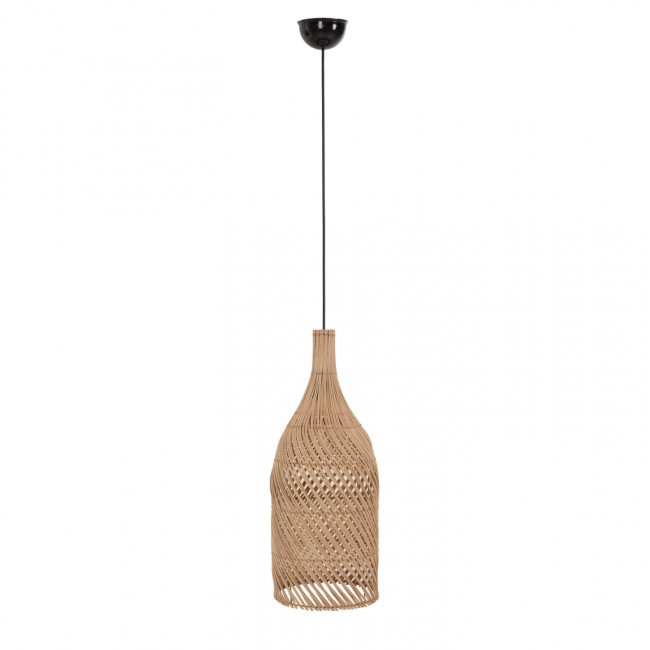 Φωτιστικό οροφής από rattan σε χρώμα φυσικό Φ28x163,5