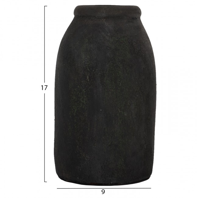 Διακοσμητικά βάζα από κεραμικό σε χρώμα ανθρακί Φ12Χ21