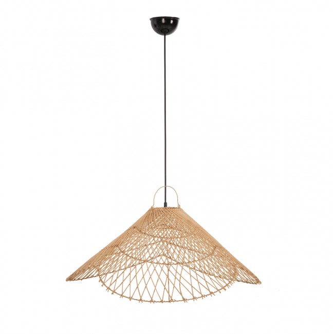 Φωτιστικό οροφής από rattan σε χρώμα φυσικό Φ80x126