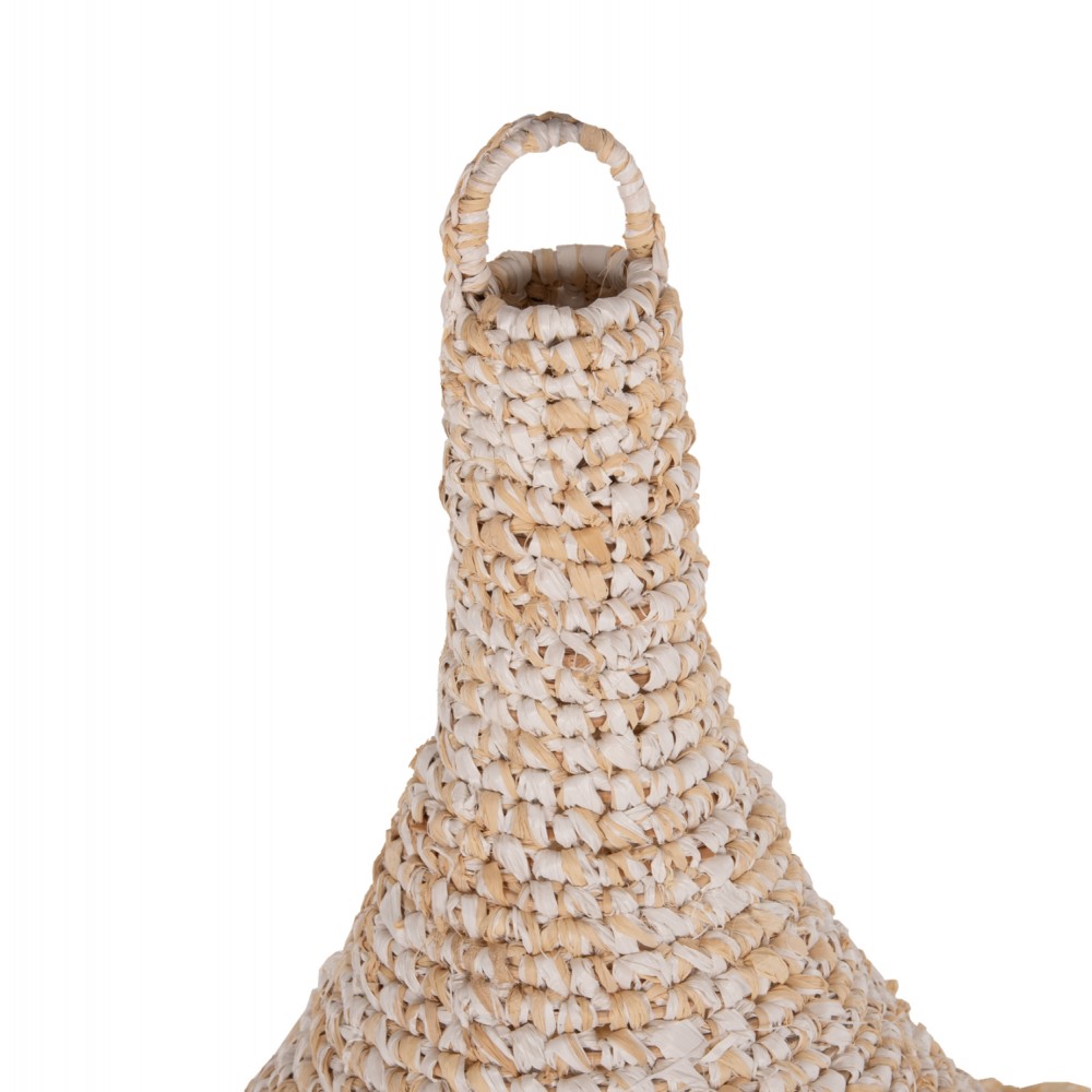 Φωτιστικό οροφής από ίνες φοίνικα σε χρώμα φυσικό Φ53x45