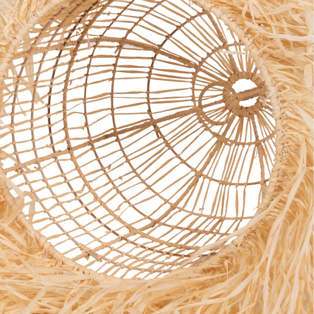 Φωτιστικό οροφής από ίνες φοίνικα σε χρώμα φυσικό Φ30x163
