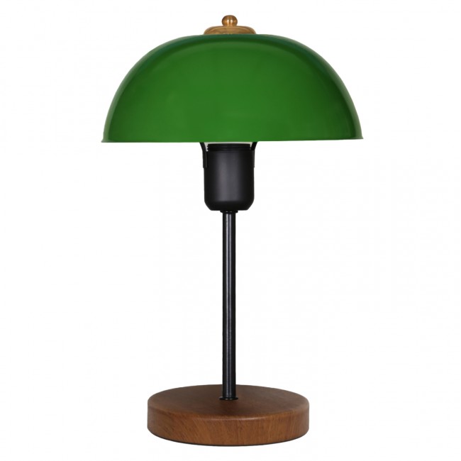 Επιτραπέζιο φωτιστικό ''HM7582.02'' από ξύλο/μέταλλο σε χρώμα πράσινο/μαύρο