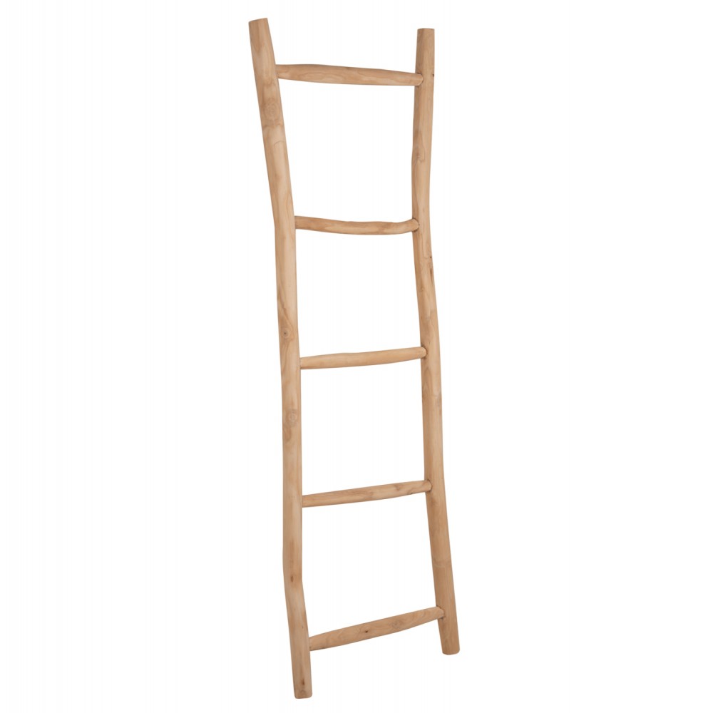 Διακοσμητική σκάλα από μασίφ σε φυσικό χρώμα 50x5x150