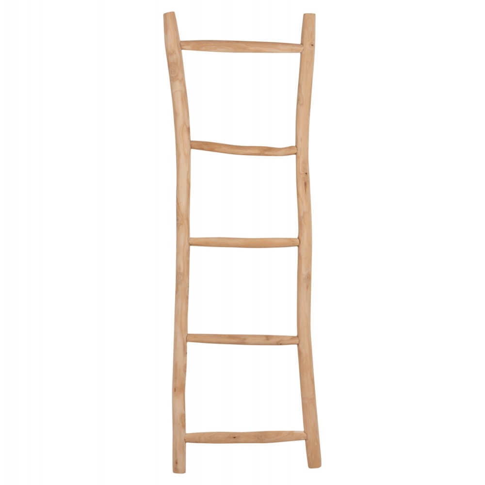 Διακοσμητική σκάλα από μασίφ σε φυσικό χρώμα 50x5x150