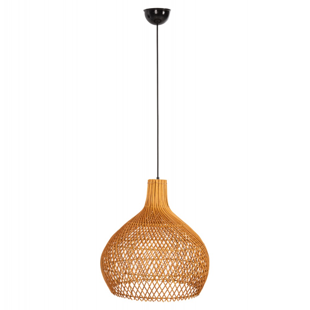 Φωτιστικό οροφής από rattan σε χρώμα φυσικό Φ41x137