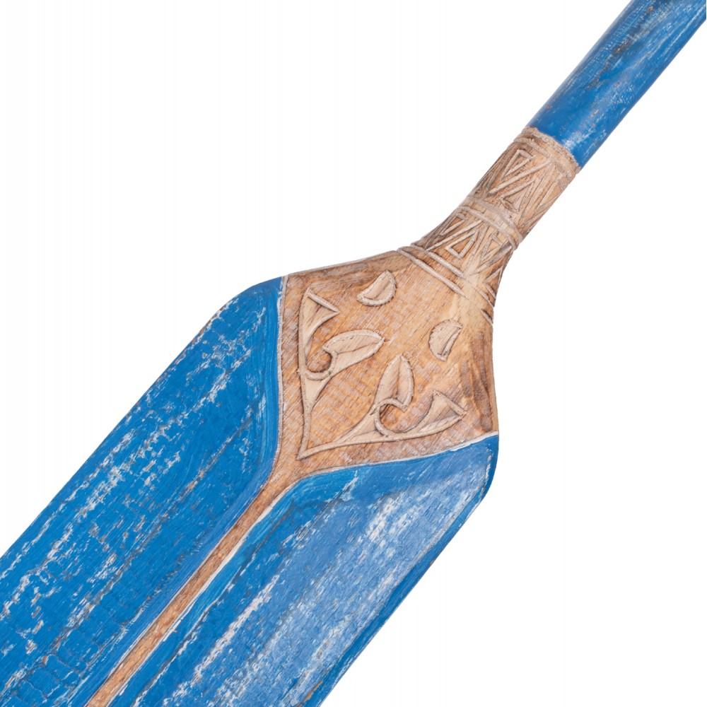 Διακοσμητικό τοίχου κουπί από ξύλο σε μπλέ χρώμα 16,5x100