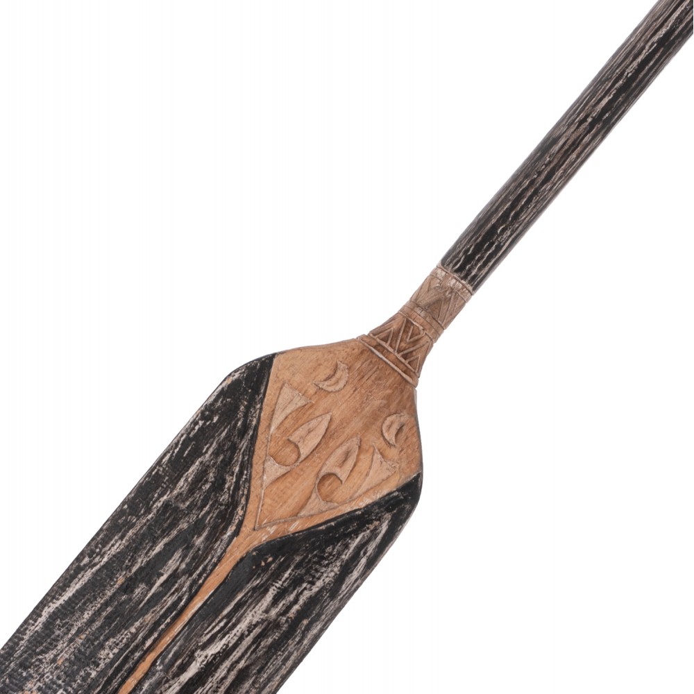 Διακοσμητικό τοίχου κουπί από ξύλο σε μαύρο χρώμα 16,5x100