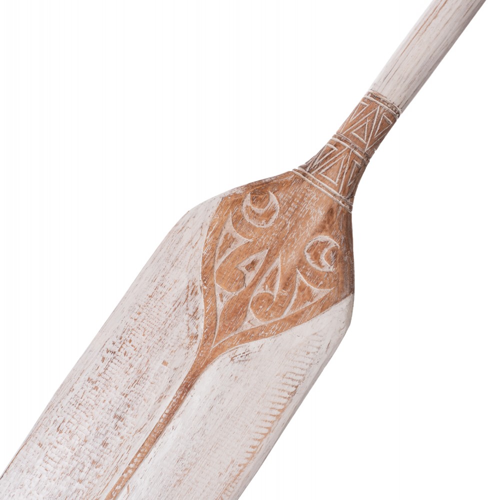 Διακοσμητικό τοίχου κουπί από ξύλο σε λευκό χρώμα 16,5x100