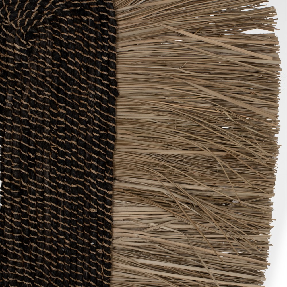 Διακοσμητικό τοίχου οβάλ από σχοινί σε φυσικό χρώμα 60x5x90