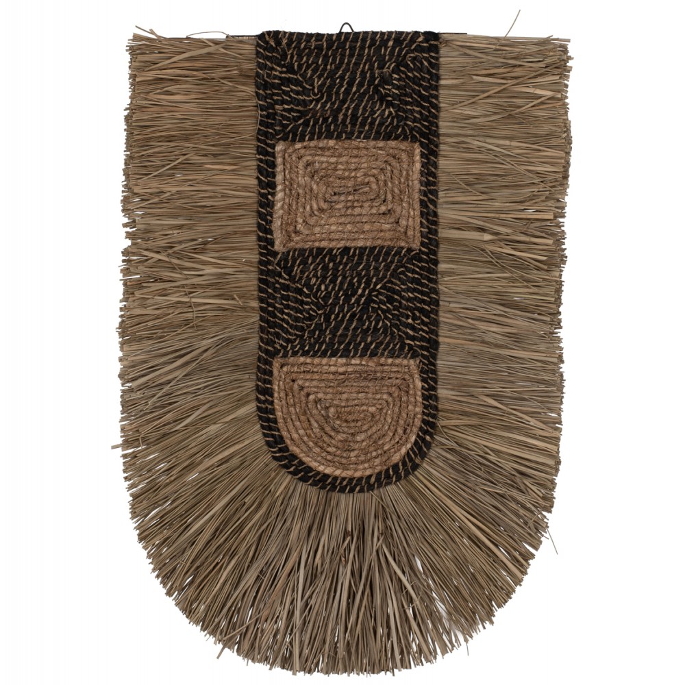 Διακοσμητικό τοίχου από καλαμία σε φυσικό χρώμα 46x8x68