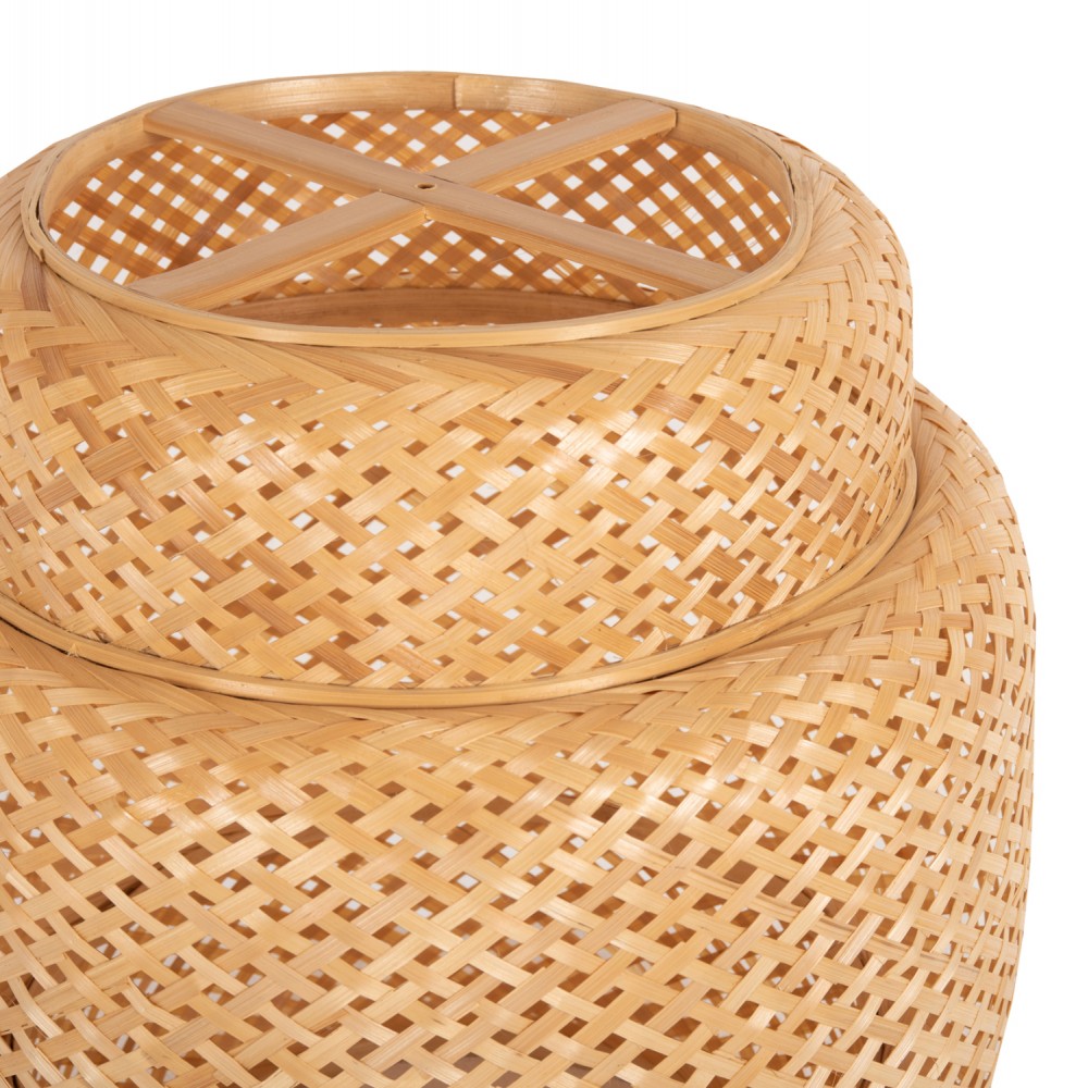 Φωτιστικό οροφής από μπαμπού σε χρώμα φυσικό Φ51x149