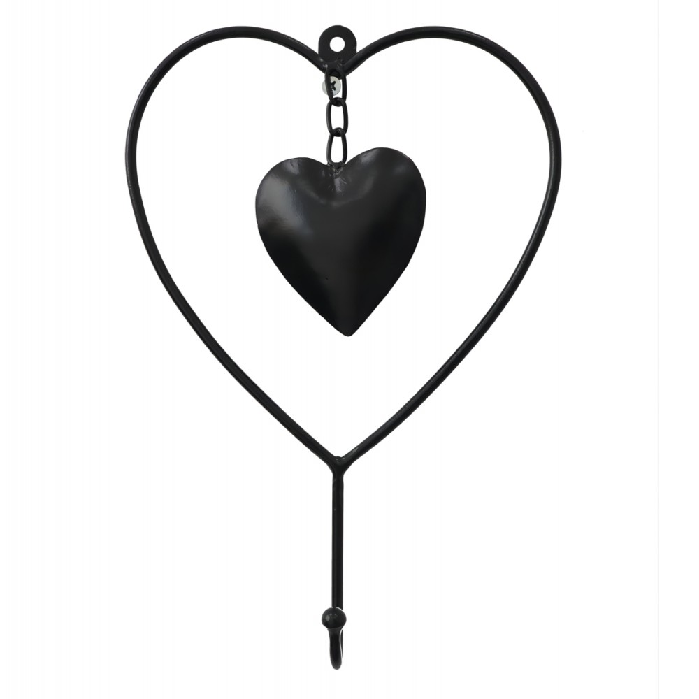 Διακοσμητικό τοίχου από μέταλλο σε μαύρο χρώμα 18,4x4,4x26,7