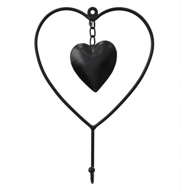 Διακοσμητικό τοίχου από μέταλλο σε μαύρο χρώμα 18,4x4,4x26,7