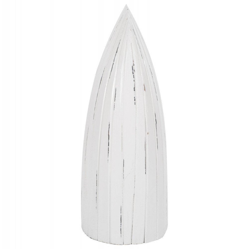 Κάβα μπουκαλιίων δέκα θέσεων από ξύλο σε λεύκο χρώμα 36x26x92,5