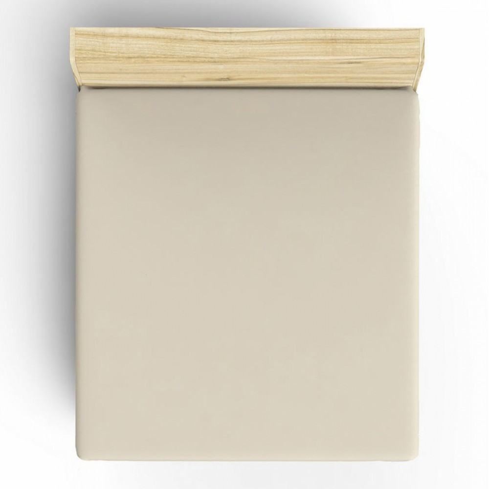 Σεντόνι ημίδιπλο από βαμβάκι σε εκρού χρώμα 180x240