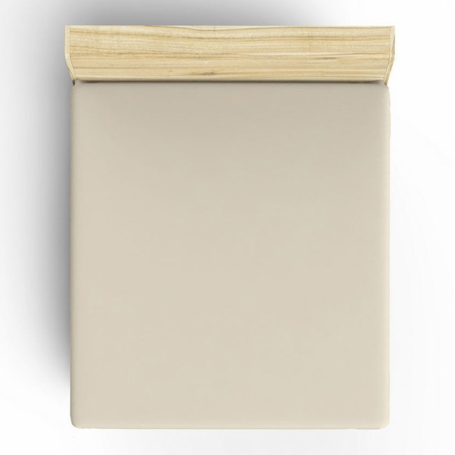 Σεντόνι ημίδιπλο από βαμβάκι σε εκρού χρώμα 180x240