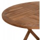 Τραπέζι στρόγγυλο πτυσσόμενο ''KENDALL'' από ξύλο σε φυσικό χρώμα Φ106x73,5