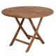 Τραπέζι στρόγγυλο πτυσσόμενο ''KENDALL'' από ξύλο σε φυσικό χρώμα Φ106x73,5