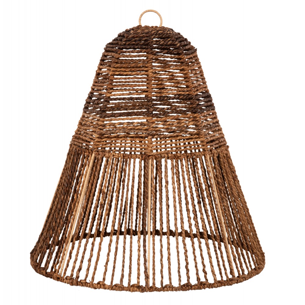 Φωτιστικό οροφής από ίνες δέντρου σε χρώμα καφέ Φ61x156