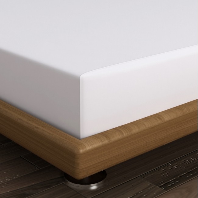 Σεντόνι υπέρδιπλο από βαμβάκι σε λευκό χρώμα 240x260