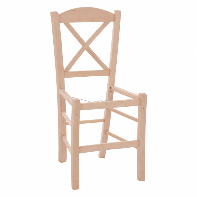 Καρέκλα καφενείου από ξύλο σε χρώμα φυσικό 40x48x88
