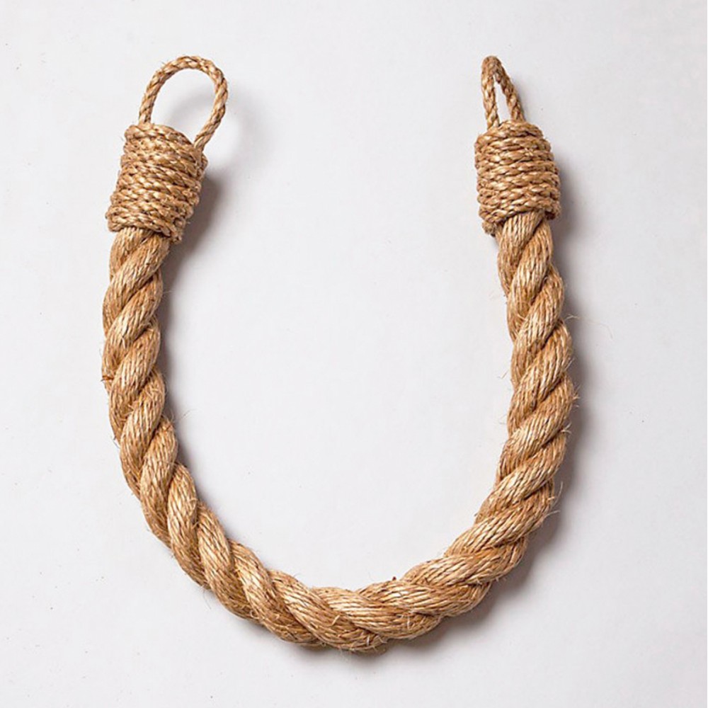 Δέστρα κουρτίνας από σχοινί σε μπέζ χρώμα 60x2x2