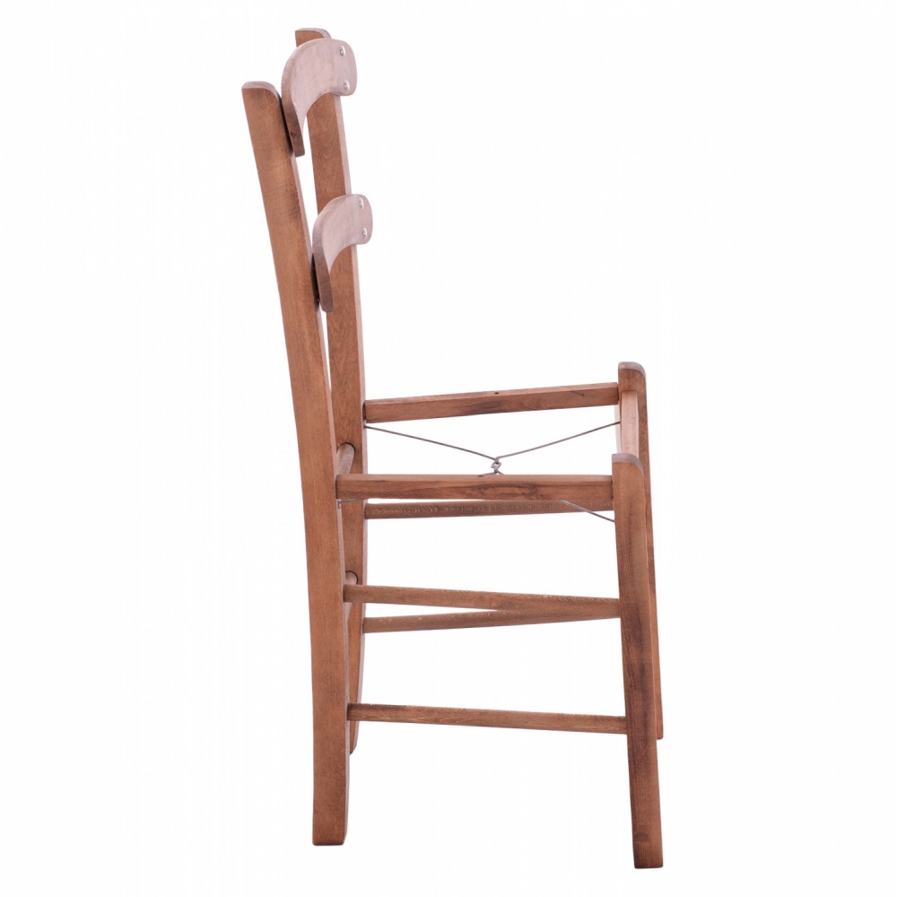 Καρέκλα καφενείου από ξύλο σε χρώμα καρυδί 40x38x88