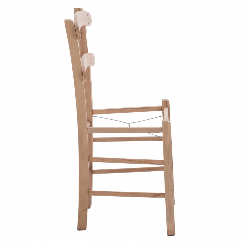 Καρέκλα καφενείου από ξύλο σε χρώμα φυσικό 40x38x88