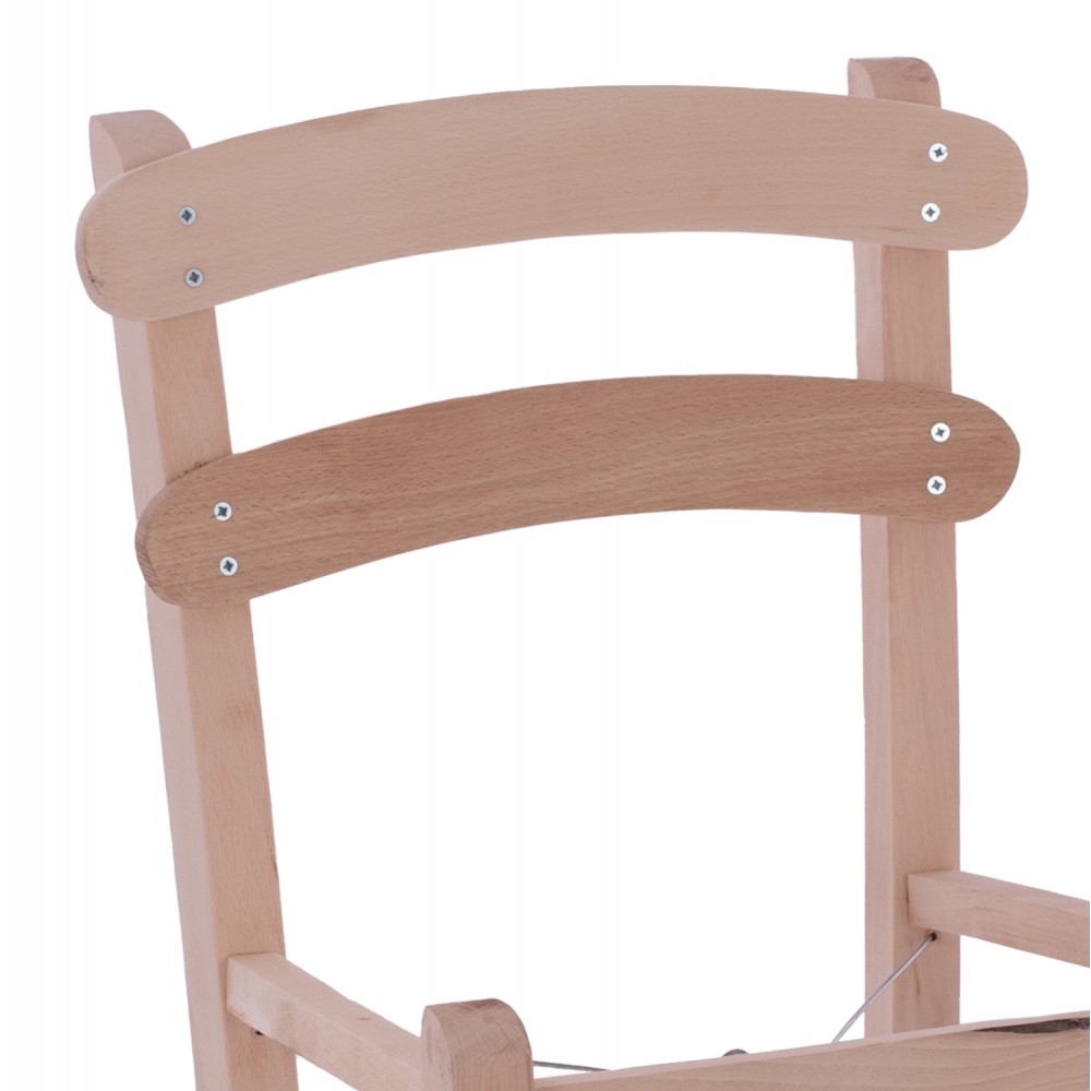 Σκαμπό καφενείου "TERELL" από ξύλο σε χρώμα φυσικό 40x42x105