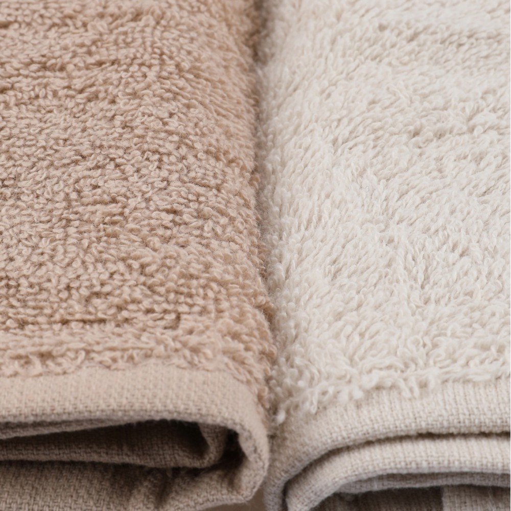 Σετ πετσέτες σε θήκη "Beverly Hills Polo Club" από βαμβάκι σε χρώμα λεύκο/καφέ/εκρού/μπέζ 30x30