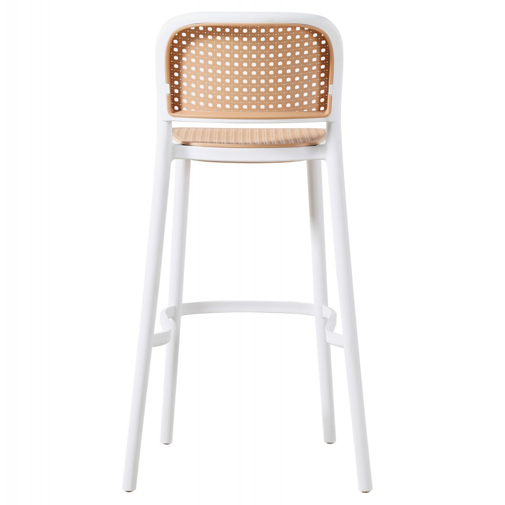 Σκαμπό από PP σε χρώμα λευκό/μπεζ 41x53x103