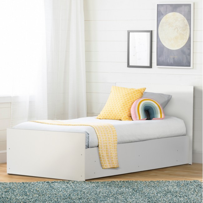 Κρεβάτι μονό ''ADLER'' σε χρώμα λευκό για στρώμα 90Χ200