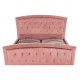 Κρεβάτι ύπερδιπλο ''ODELIA'' βελούδο σε χρώμα σάπιο μήλο 185x212x113