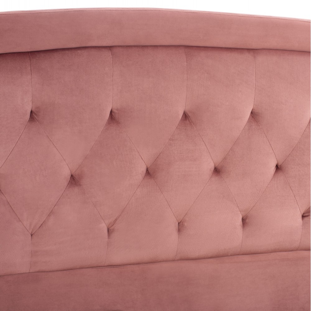 Κρεβάτι ύπερδιπλο ''ODELIA'' βελούδο σε χρώμα σάπιο μήλο 185x212x113