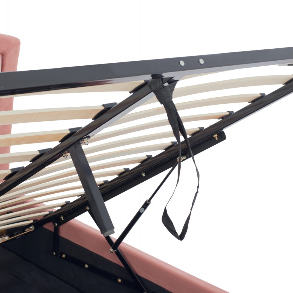 Κρεβάτι ύπερδιπλο ''ODELIA'' βελούδο σε χρώμα σάπιο μήλο 185x212x113