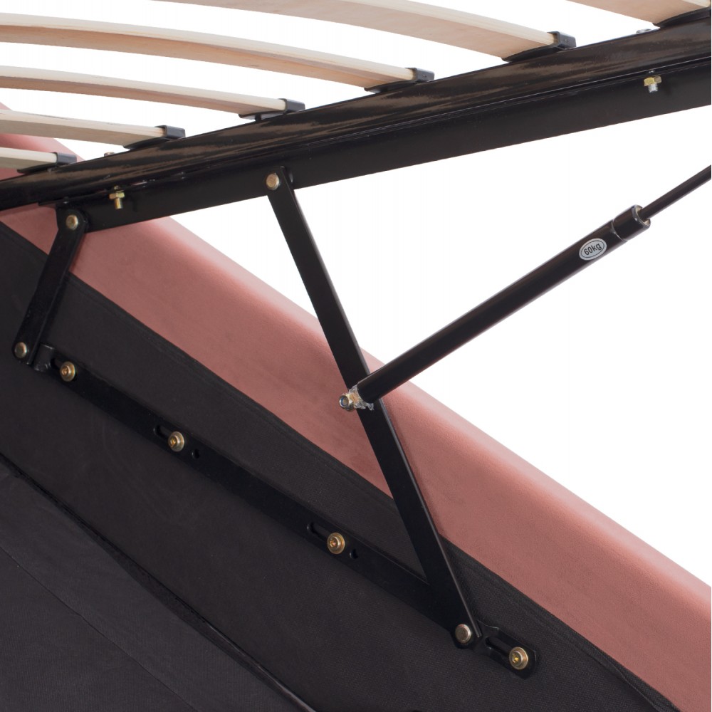 Κρεβάτι ύπερδιπλο ''ODELIA'' βελούδο σε χρώμα σάπιο μήλο 185x212x113