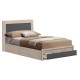 Κρεβάτι ημίδιπλο ''MELANY'' σε χρώμα σονόμα/γκρι για στρώμα 110Χ190