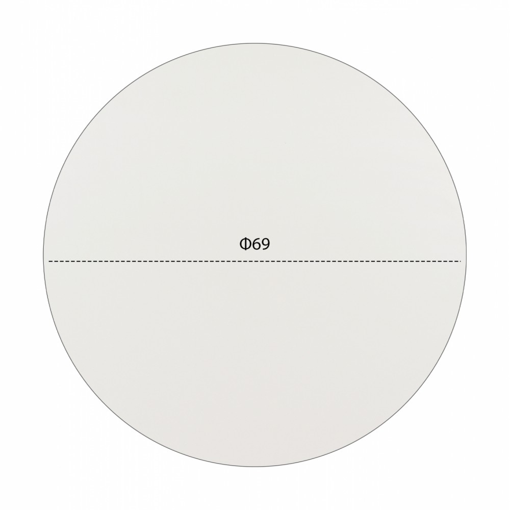 Επιφάνεια τραπεζιού από HPL σε χρώμα λευκό Φ69x1,2