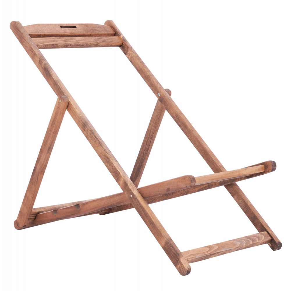 Σεζλόνγκ "ΛΗΜΝΟΣ" από μασίφ ξύλο οξιάς σε χρώμα καρυδί 55,5x97x82-95-105