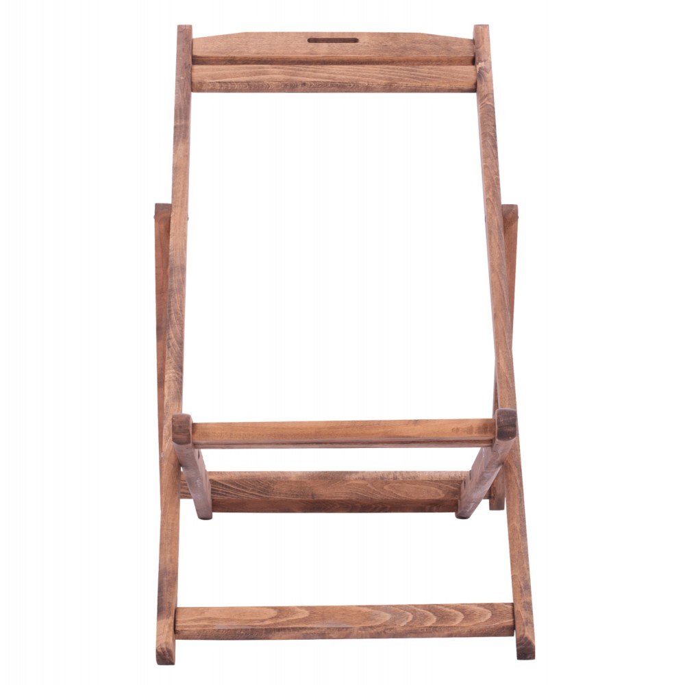 Σεζλόνγκ "ΛΗΜΝΟΣ" από μασίφ ξύλο οξιάς σε χρώμα καρυδί 55,5x97x82-95-105