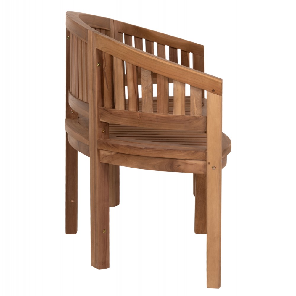 Παγκάκι εξωτερικού χώρου "CAPO" από ξύλο σε φυσικό χρώμα 121x59x86