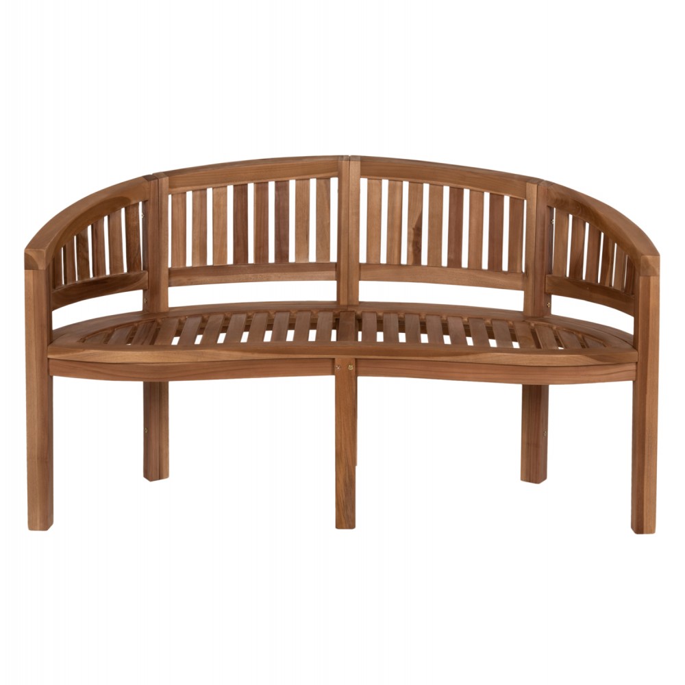 Παγκάκι εξωτερικού χώρου από ξύλο σε φυσικό χρώμα 149x59x86