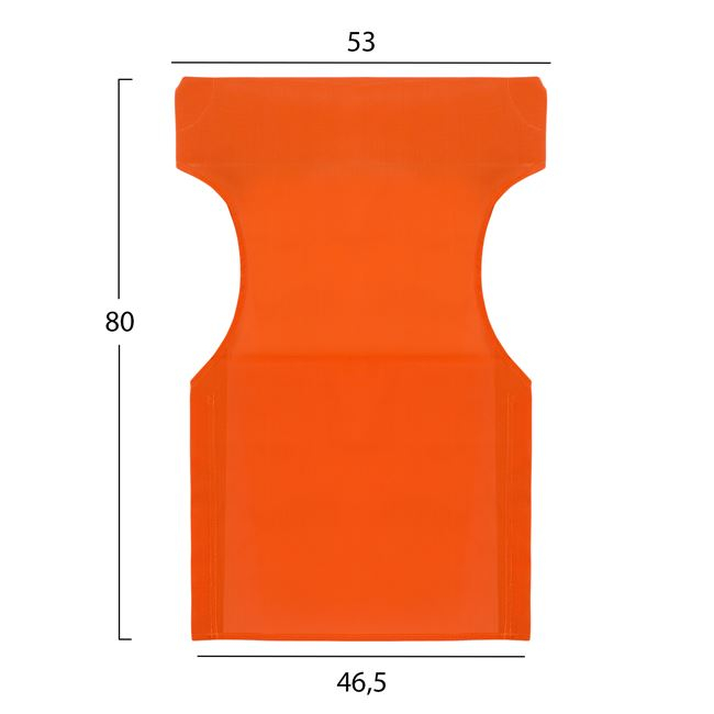 Πανί σκηνοθέτη από textilene σε χρώμα πορτοκαλί 46.5Χ53Χ80