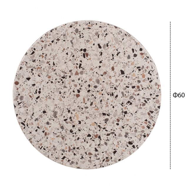 Επιφάνεια τραπεζιού από werzalit σε χρώμα μωσαϊκό Φ60