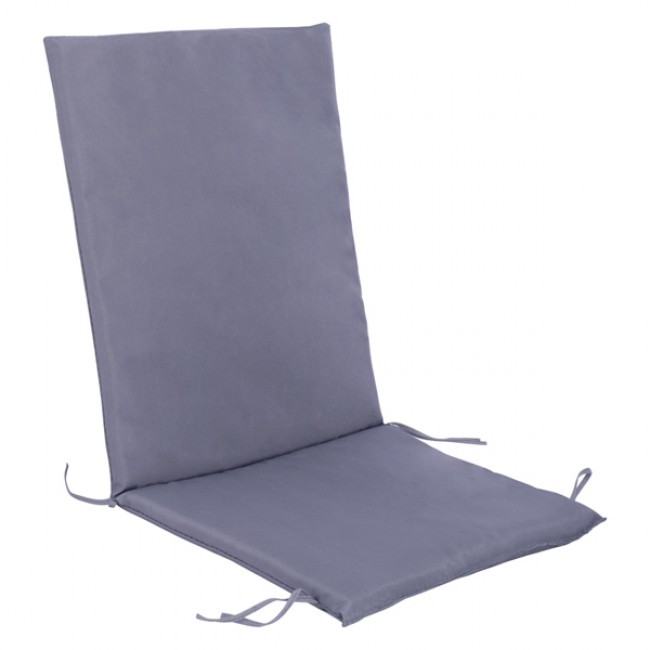 Μαξιλάρι καρέκλας από ύφασμα σε χρώμα γκρι 100x46x3