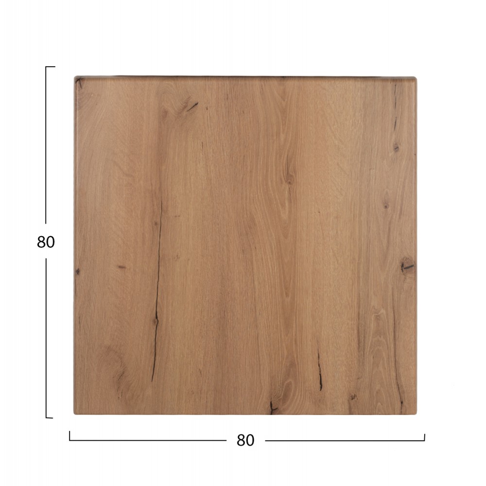 Επιφάνεια τραπεζιού από werzalit σε χρώμα φυσικό 80X80