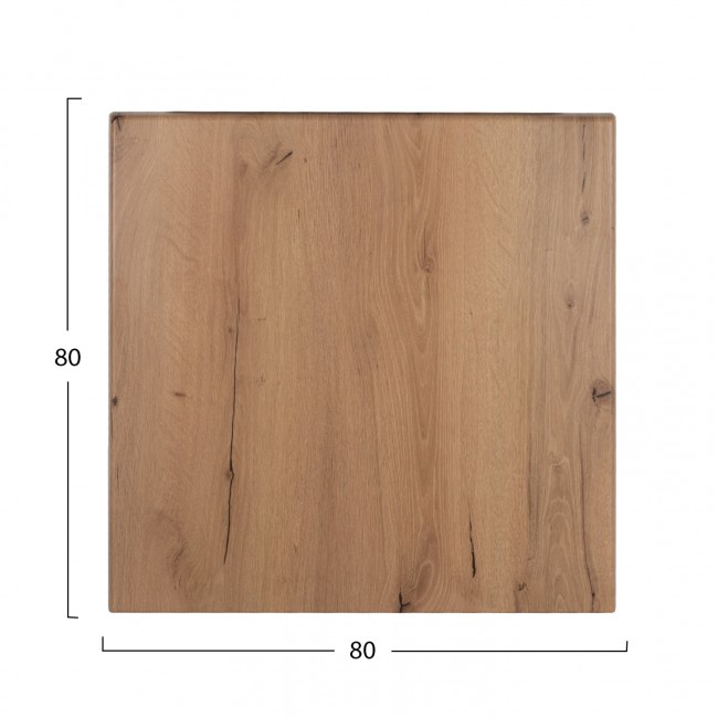 Επιφάνεια τραπεζιού από werzalit σε χρώμα φυσικό 80X80