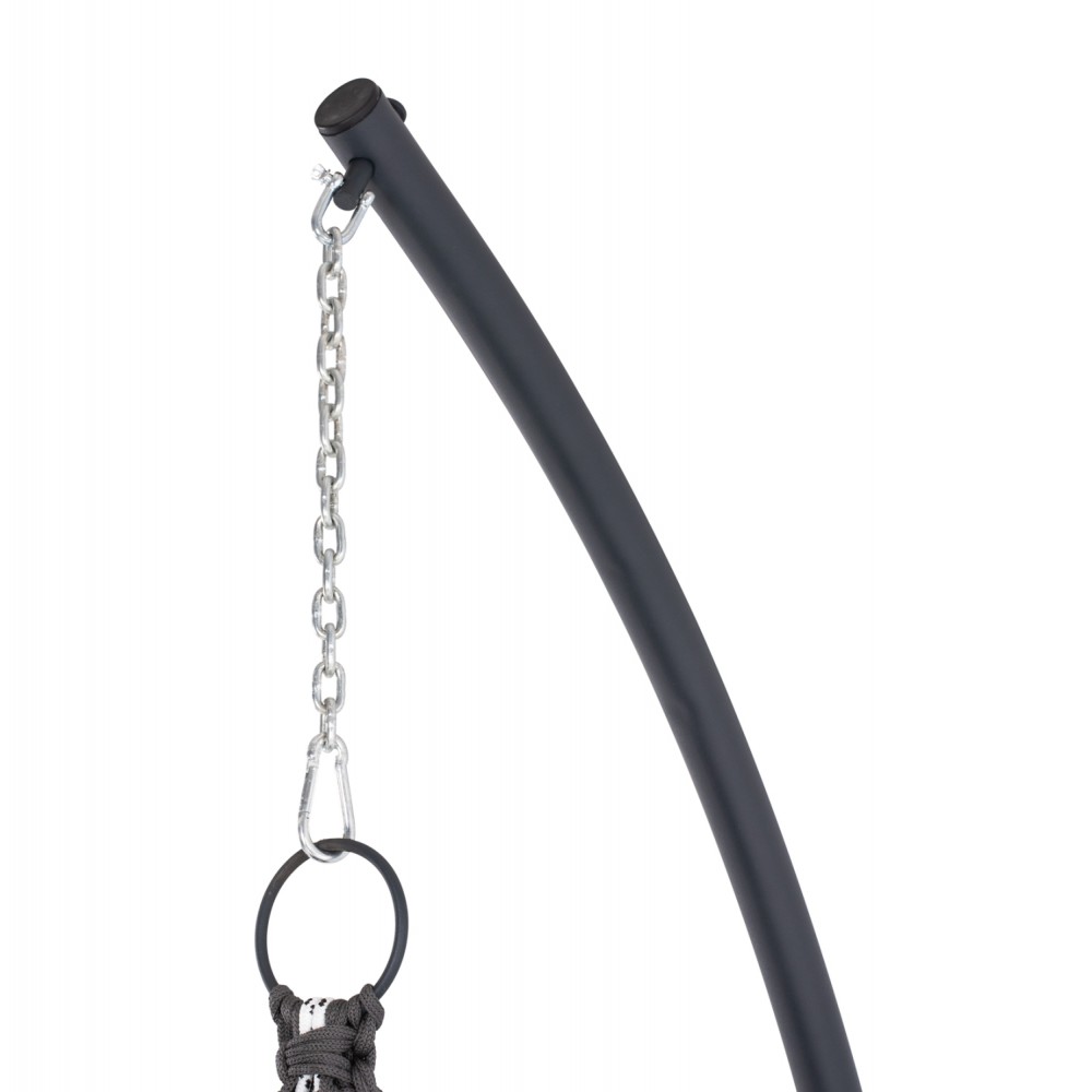 Κούνια-φωλιά κρεμαστή "AUGUST" από μέταλλο/σχοινί σε χρώμα ανθρακί 123x113x145